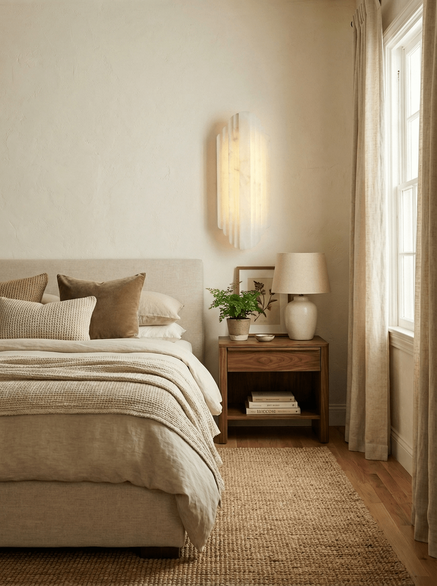 Estelle Alabaster Wall Sconce - Elegant Design with Soft Glow Lighting