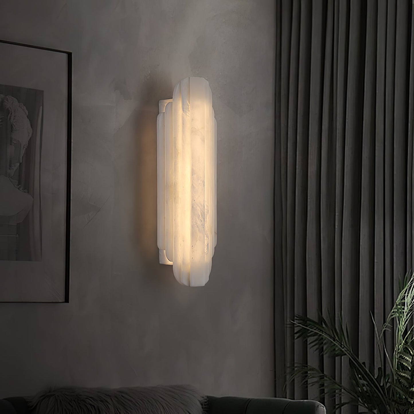 Estelle Alabaster Wall Sconce - Elegant Design with Soft Glow Lighting