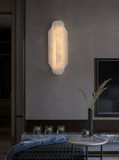 Estelle Alabaster Wall Sconce - Elegant Design with Soft Glow Lighting