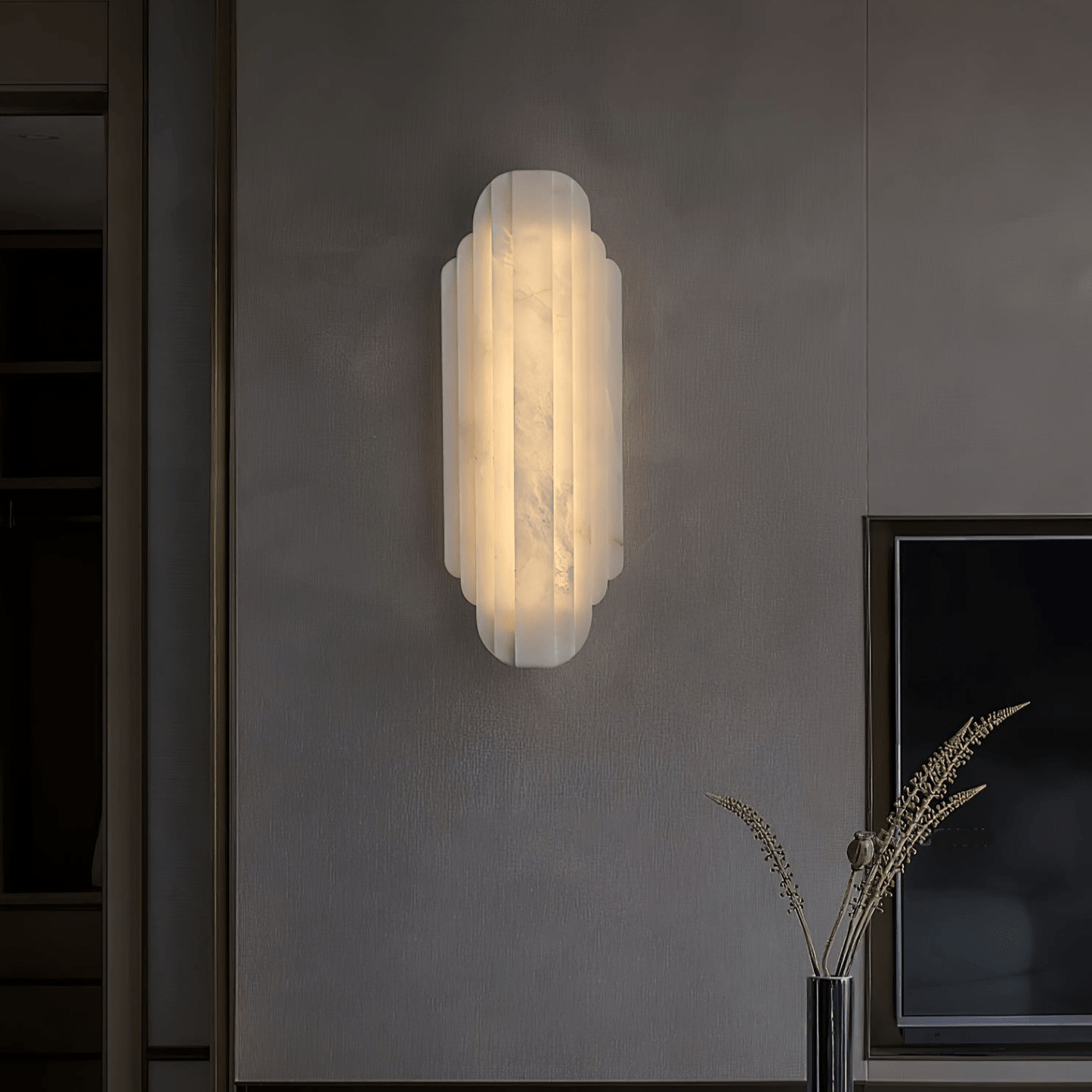 Estelle Alabaster Wall Sconce - Elegant Design with Soft Glow Lighting