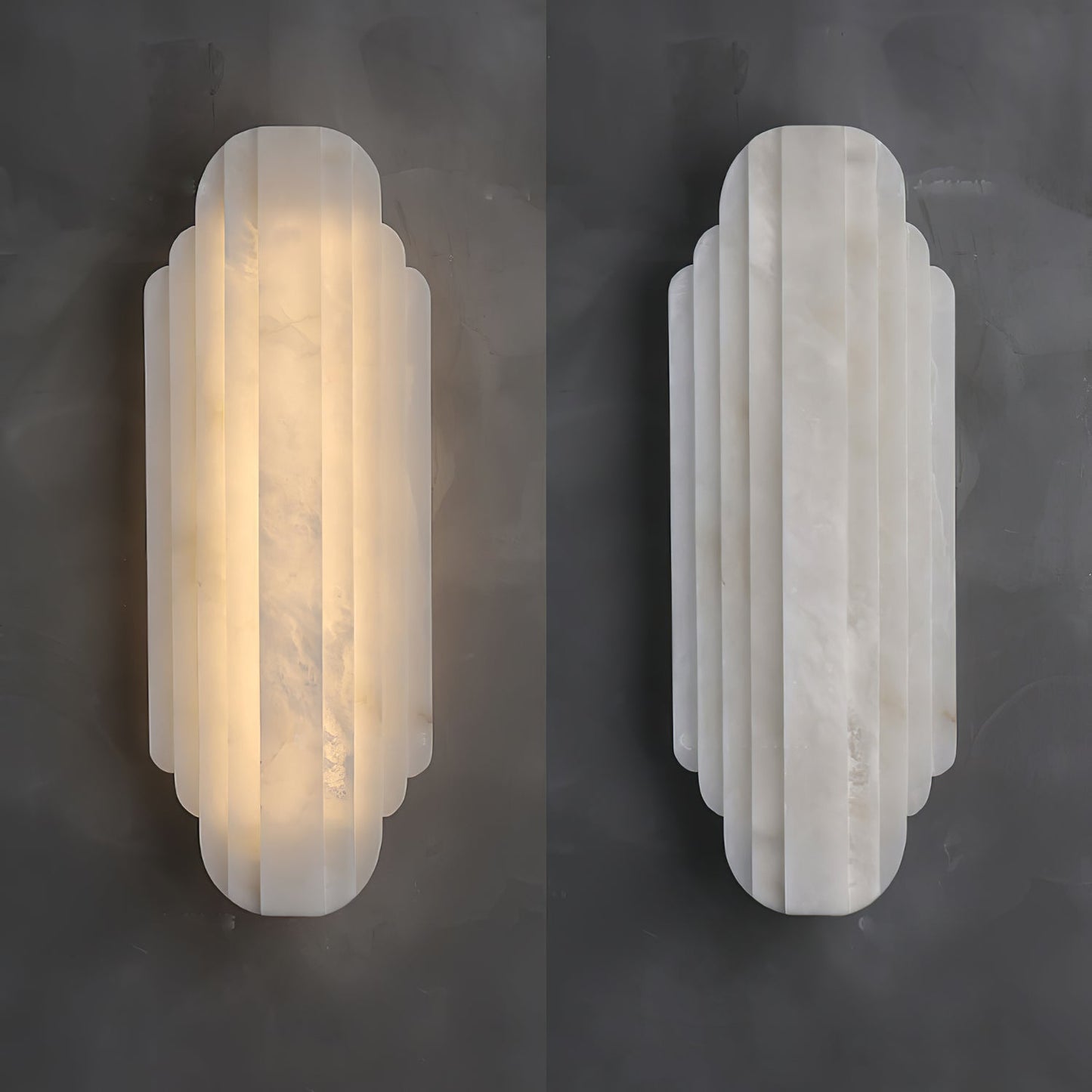 Estelle Alabaster Wall Sconce - Elegant Design with Soft Glow Lighting