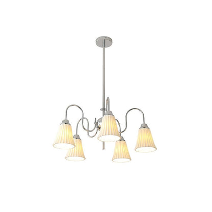 Esther Crystal Chandelier - Elegant Lighting with Adjustable Height &