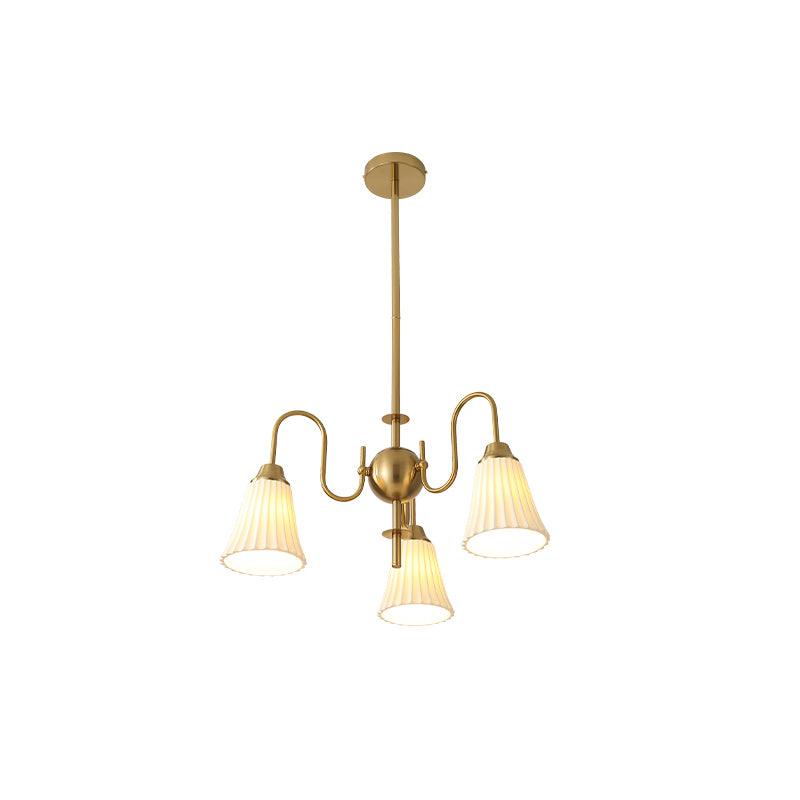 Esther Crystal Chandelier - Elegant Lighting with Adjustable Height &