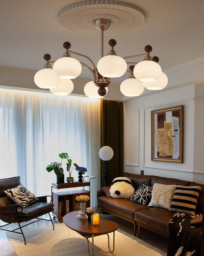 Ethereal Orbit Chandelier - Modern Design with Adjustable Brightness