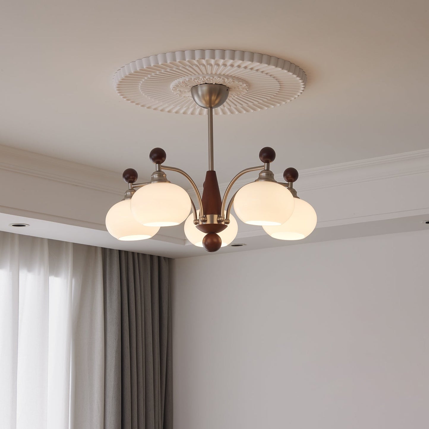 Ethereal Orbit Chandelier - Modern Design with Adjustable Brightness