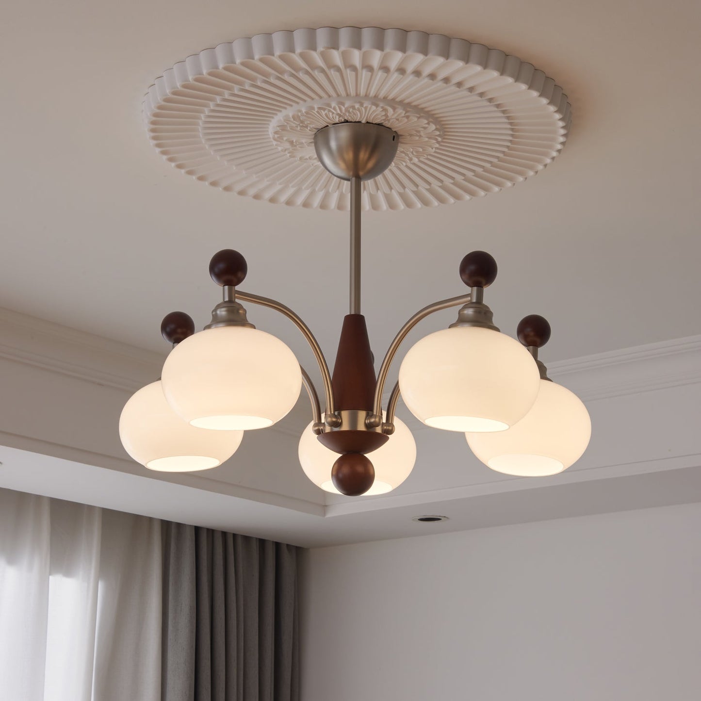 Ethereal Orbit Chandelier - Modern Design with Adjustable Brightness