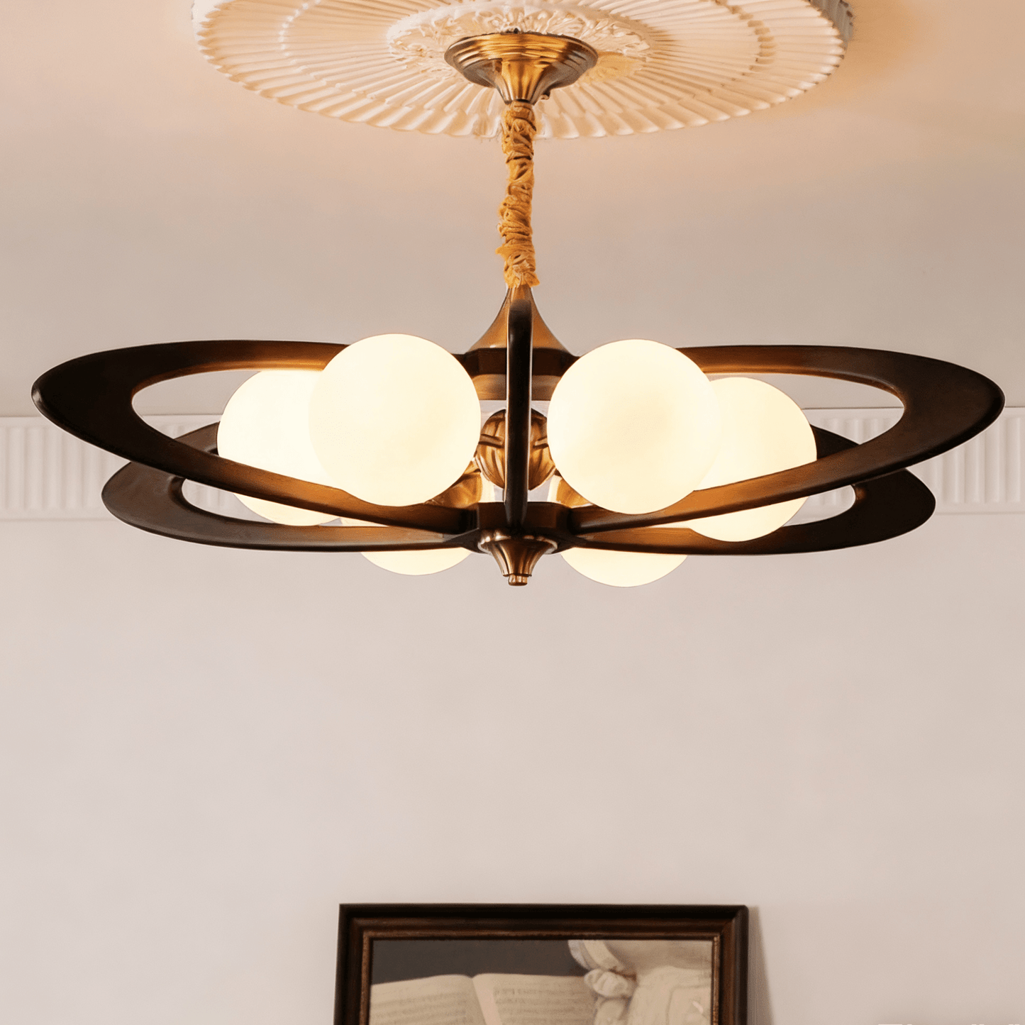 Evadra Celeste Chandelier - Elegant Design with Adjustable Height & LE