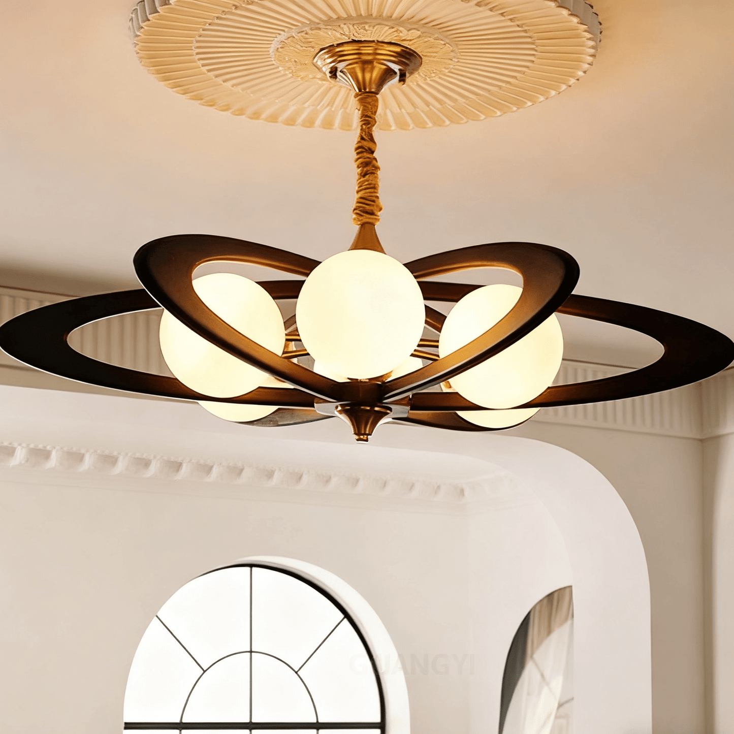 Evadra Celeste Chandelier - Elegant Design with Adjustable Height & LE