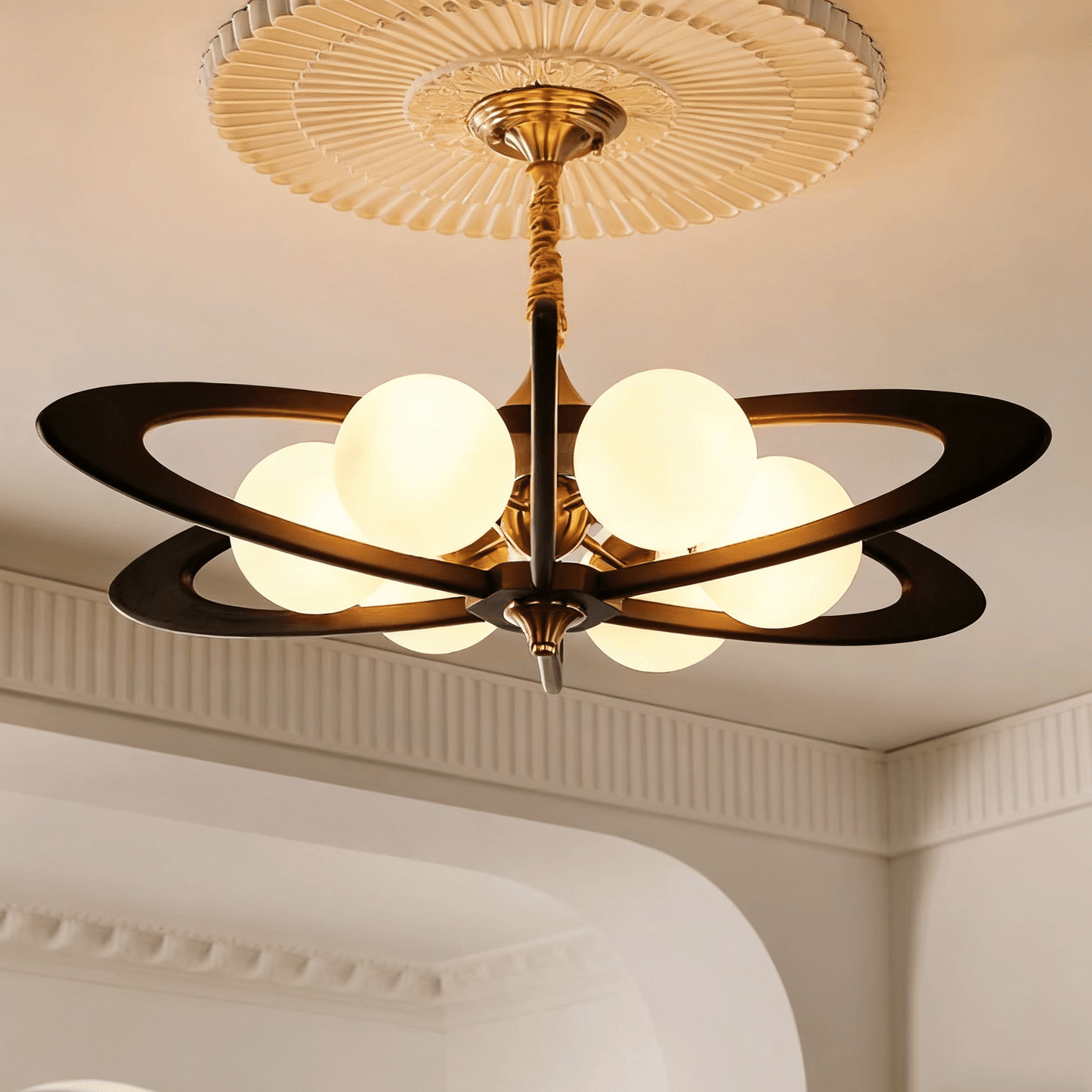 Evadra Celeste Chandelier - Elegant Design with Adjustable Height & LE