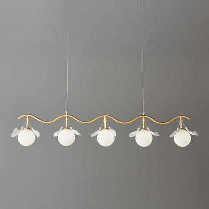 Gingko Orb Chandelier - Modern Design with Adjustable Brightness & LED
