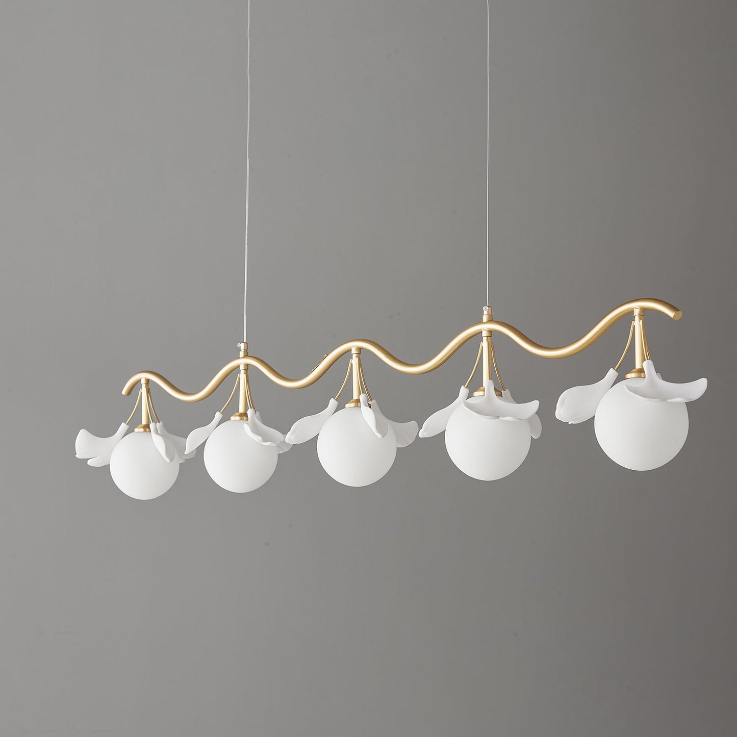 Gingko Orb Chandelier - Modern Design with Adjustable Brightness & LED