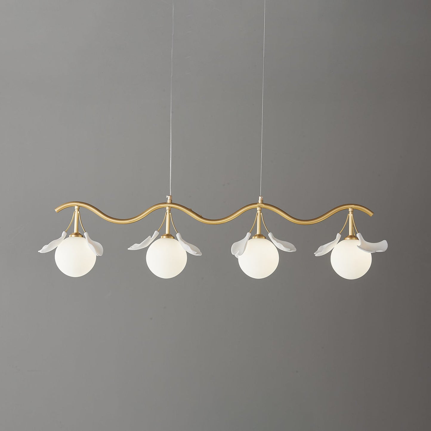 Gingko Orb Chandelier - Modern Design with Adjustable Brightness & LED