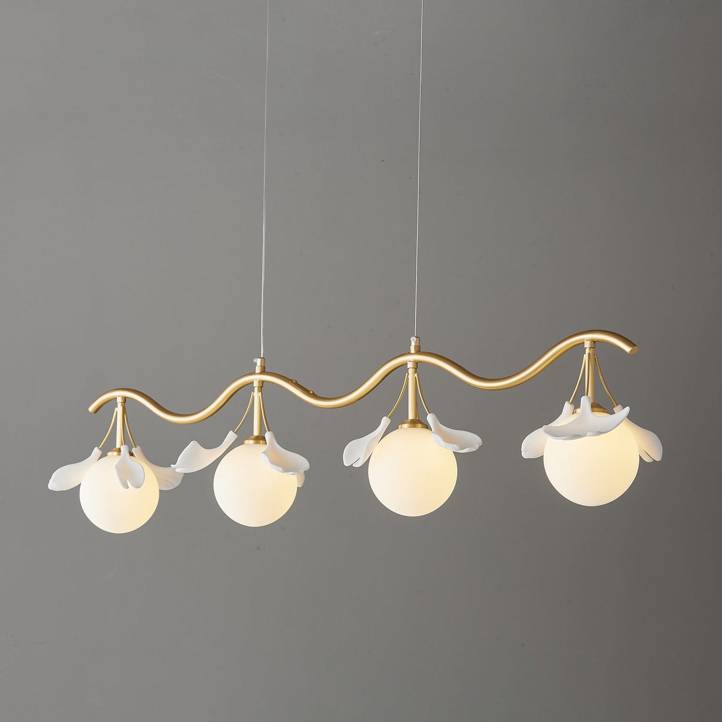 Gingko Orb Chandelier - Modern Design with Adjustable Brightness & LED