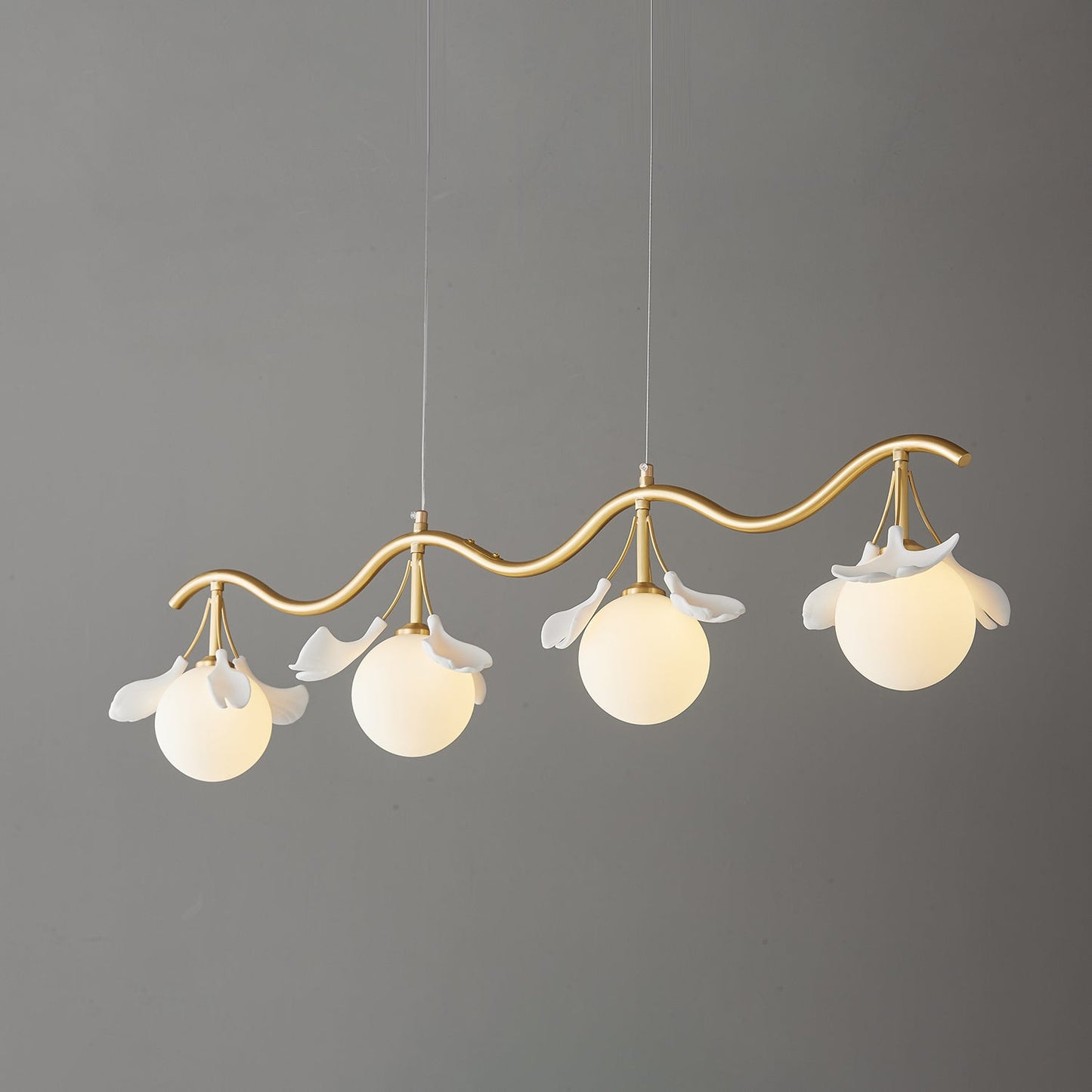 Gingko Orb Chandelier - Modern Design with Adjustable Brightness & LED