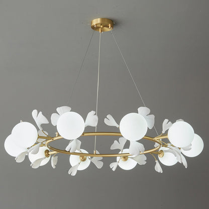 Gingko Orb Chandelier - Modern Design with Adjustable Brightness & LED