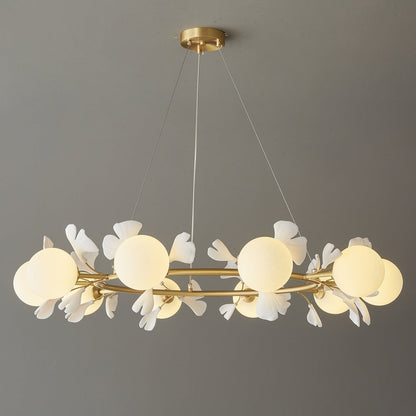 Gingko Orb Chandelier - Modern Design with Adjustable Brightness & LED