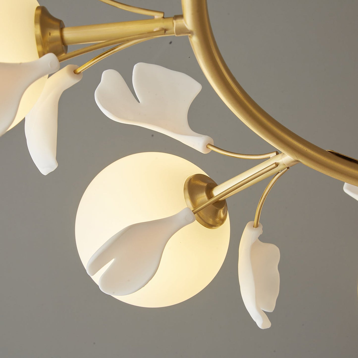 Gingko Orb Chandelier - Modern Design with Adjustable Brightness & LED