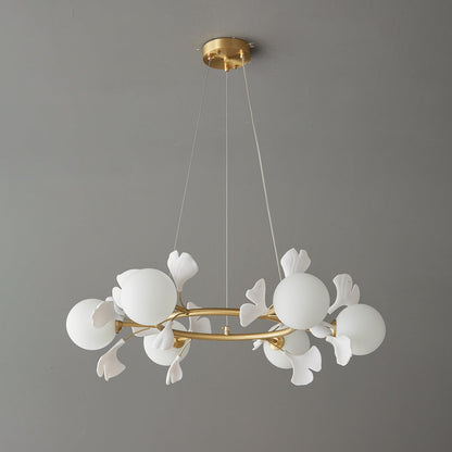Gingko Orb Chandelier - Modern Design with Adjustable Brightness & LED