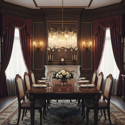 Evangeline Crystal Chandelier - Elegant Design with Dimmable Lighting
