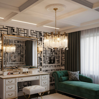 Evangeline Crystal Chandelier - Elegant Design with Dimmable Lighting