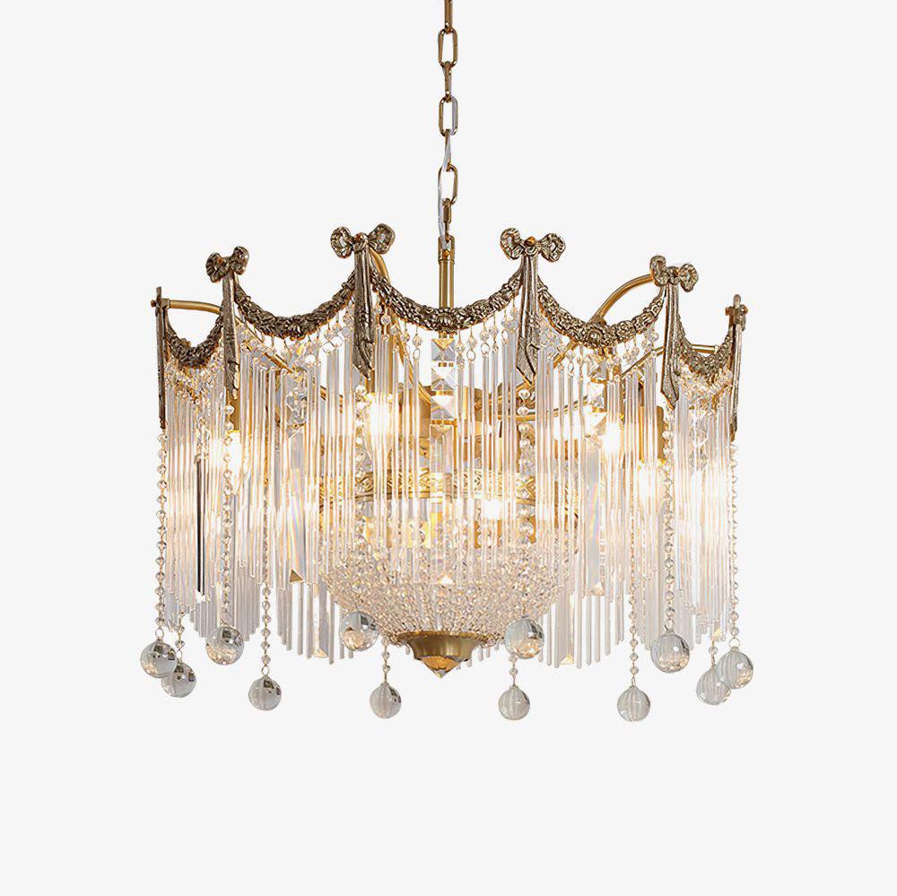 Evangeline Crystal Chandelier - Elegant Design with Dimmable Lighting
