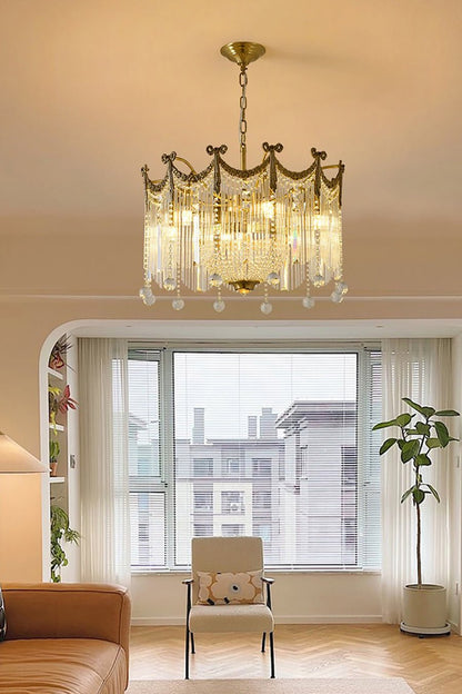 Evangeline Crystal Chandelier - Elegant Design with Dimmable Lighting