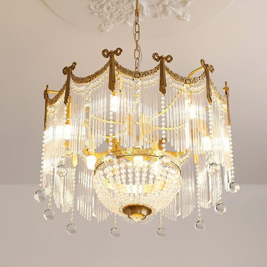 Evangeline Crystal Chandelier - Elegant Design with Dimmable Lighting