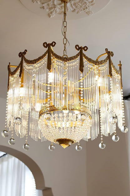 Evangeline Crystal Chandelier - Elegant Design with Dimmable Lighting