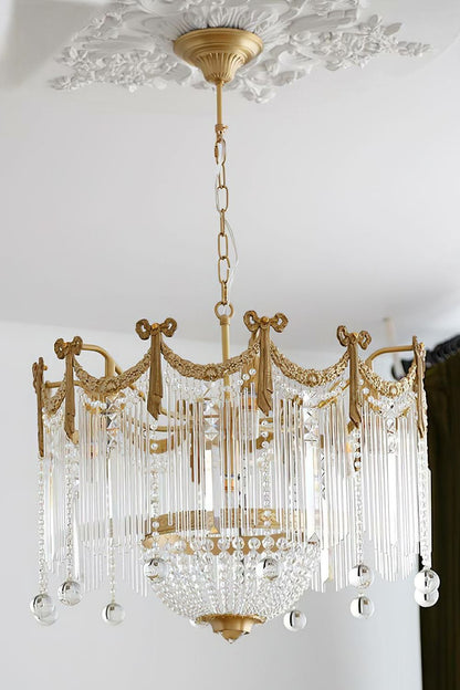 Evangeline Crystal Chandelier - Elegant Design with Dimmable Lighting