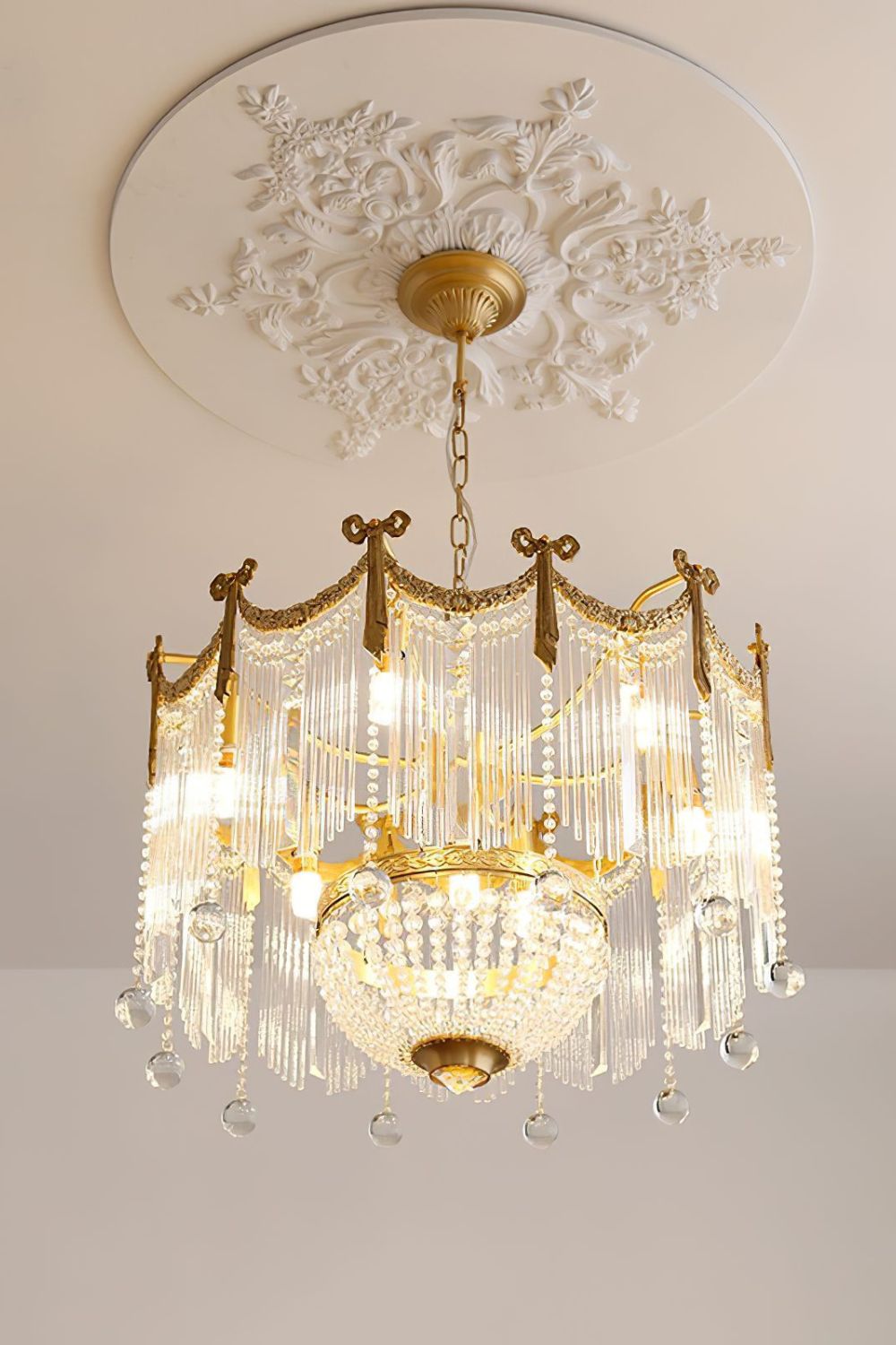 Evangeline Crystal Chandelier - Elegant Design with Dimmable Lighting