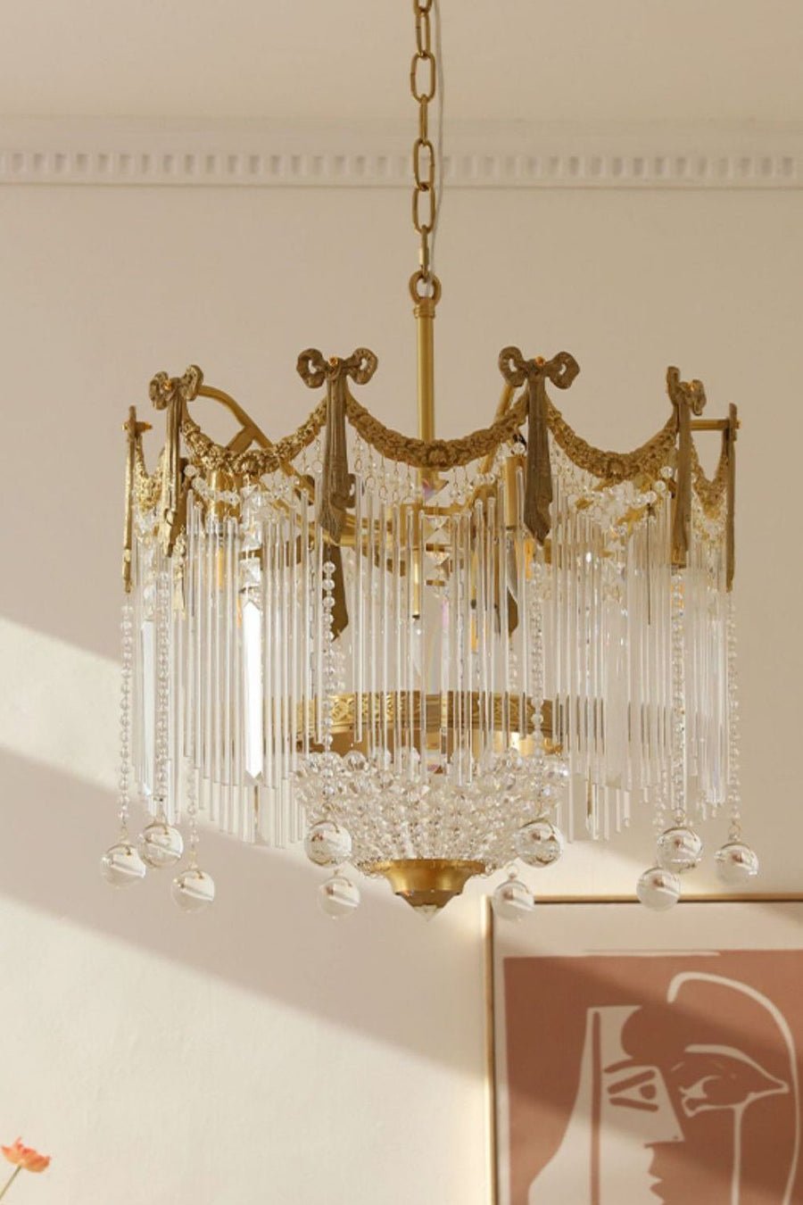 Evangeline Crystal Chandelier - Elegant Design with Dimmable Lighting