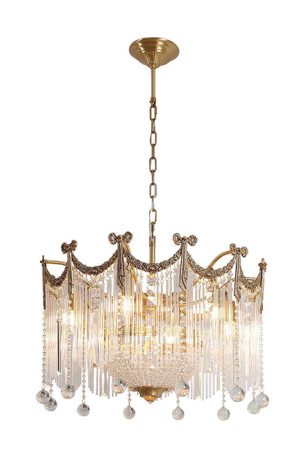 Evangeline Crystal Chandelier - Elegant Design with Dimmable Lighting