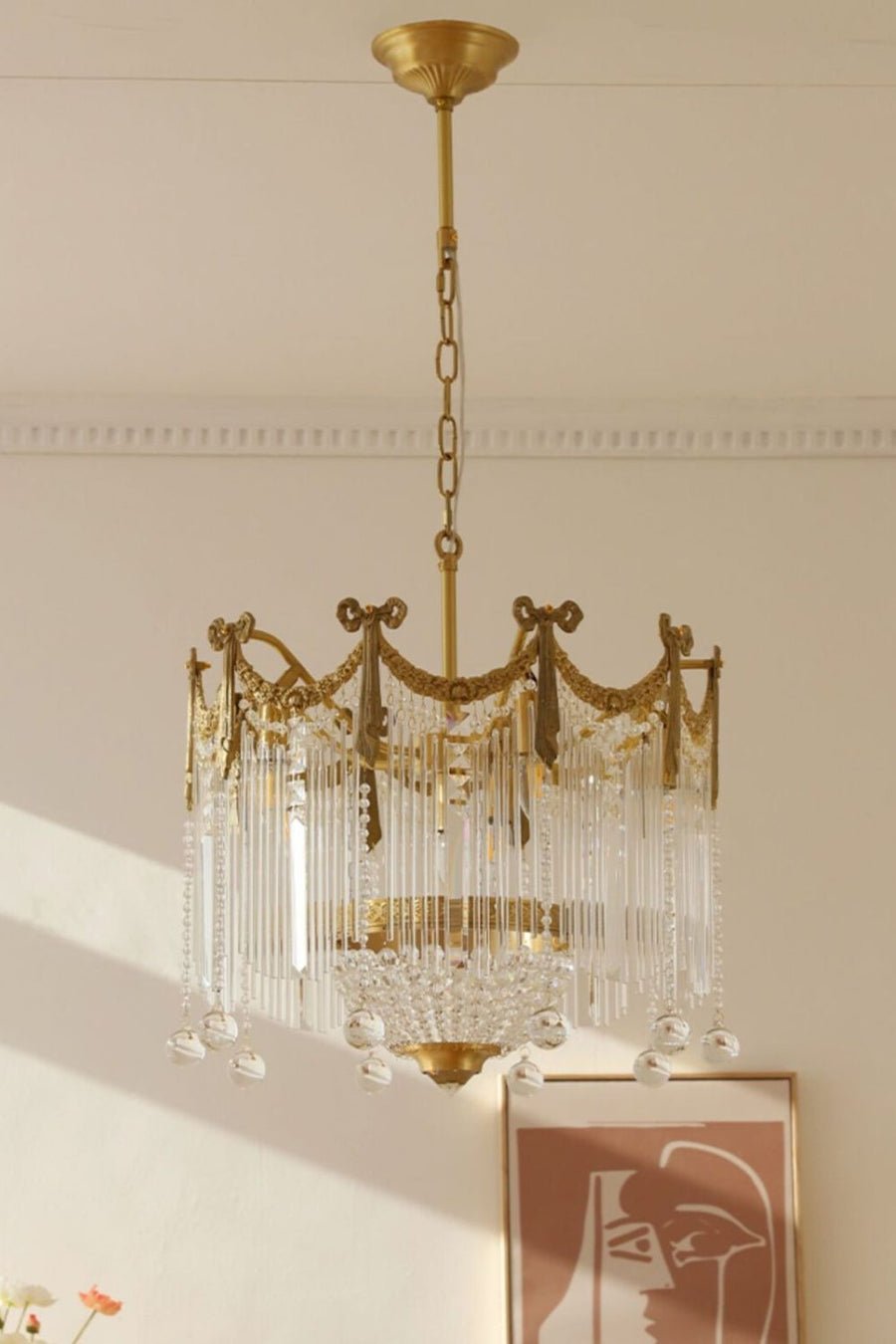 Evangeline Crystal Chandelier - Elegant Design with Dimmable Lighting