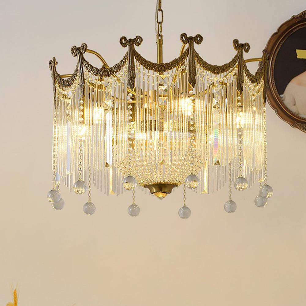 Evangeline Crystal Chandelier - Elegant Design with Dimmable Lighting