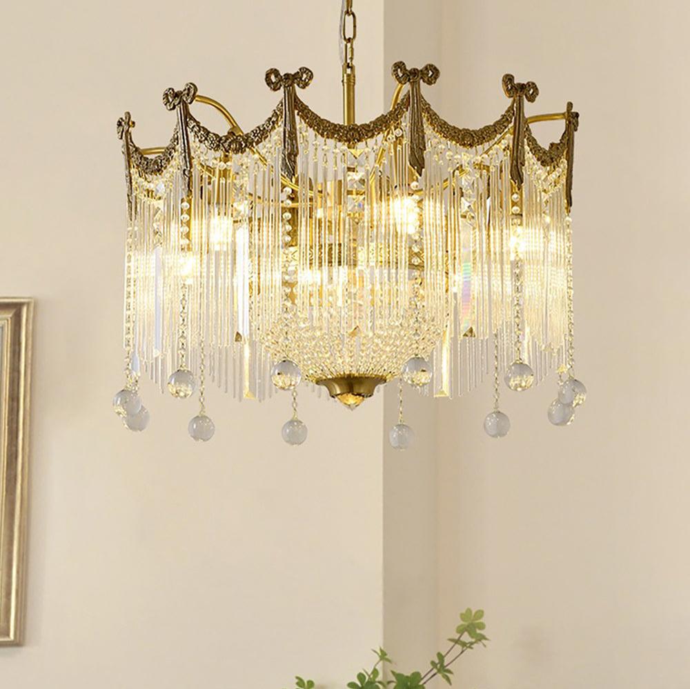 Evangeline Crystal Chandelier - Elegant Design with Dimmable Lighting