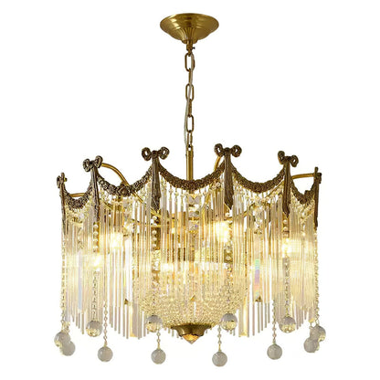 Evangeline Crystal Chandelier - Elegant Design with Dimmable Lighting