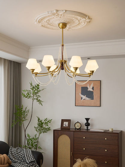 Evora Chandelier - Elegant Crystal Design with Adjustable Height & Dim