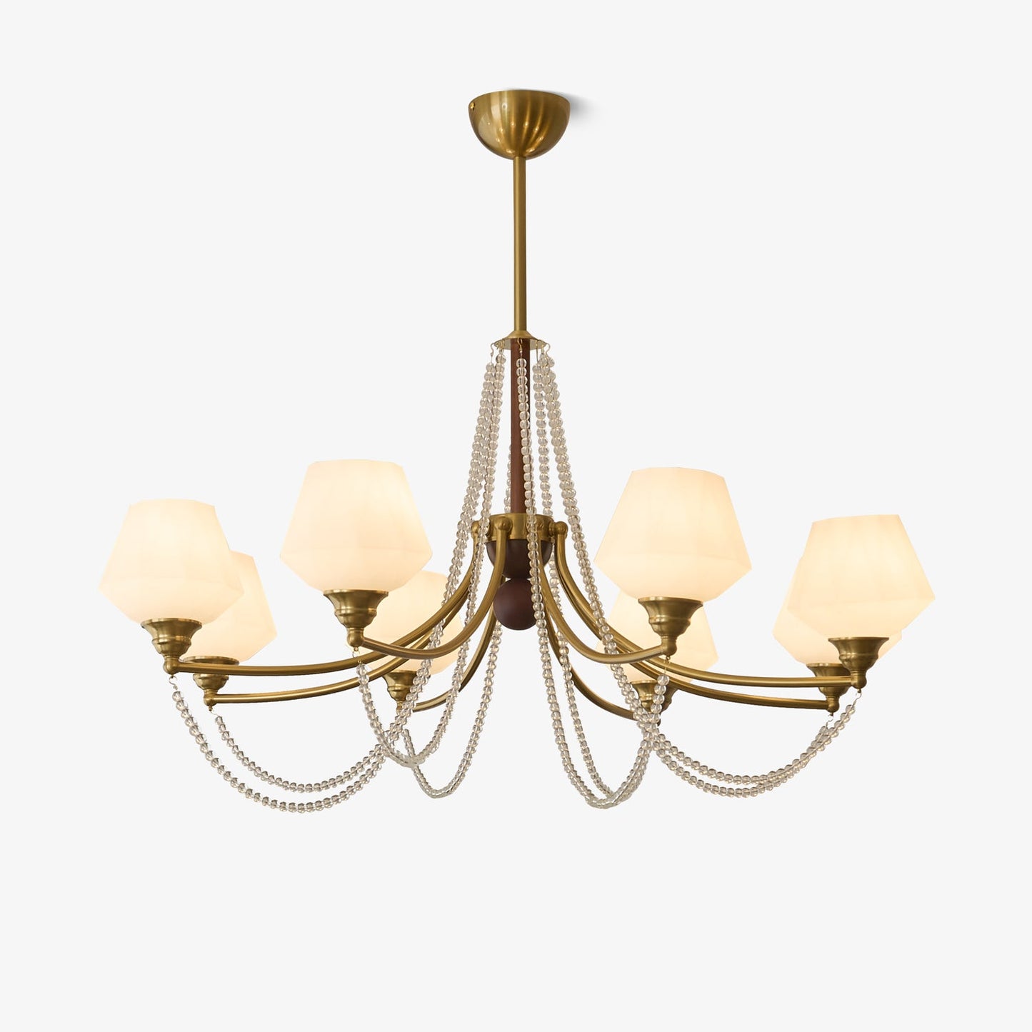 Evora Chandelier - Elegant Crystal Design with Adjustable Height & Dim