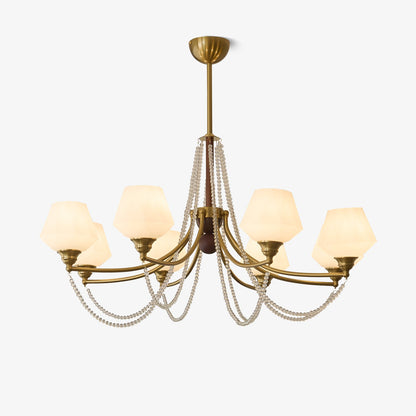 Evora Chandelier - Elegant Crystal Design with Adjustable Height & Dim