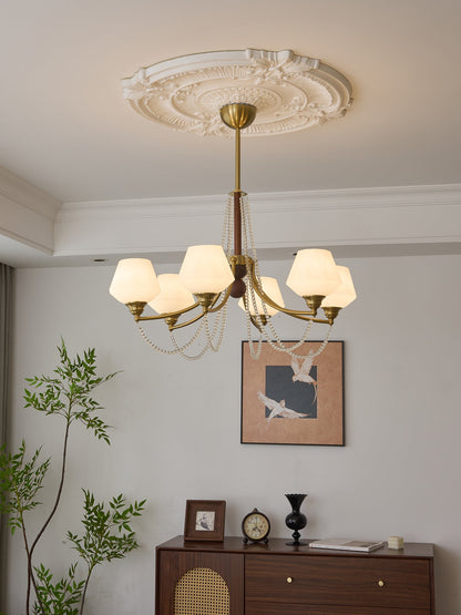 Evora Chandelier - Elegant Crystal Design with Adjustable Height & Dim