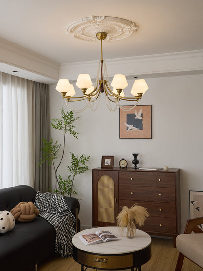 Evora Chandelier - Elegant Crystal Design with Adjustable Height & Dim
