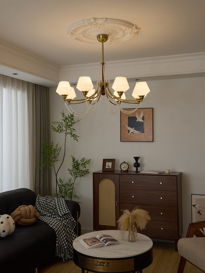 Evora Chandelier - Elegant Crystal Design with Adjustable Height & Dim
