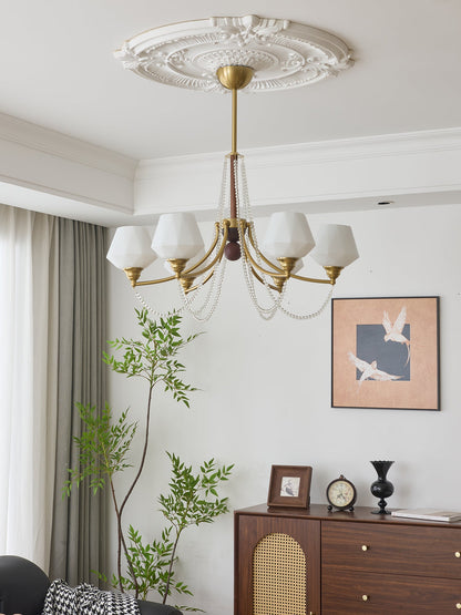 Evora Chandelier - Elegant Crystal Design with Adjustable Height & Dim