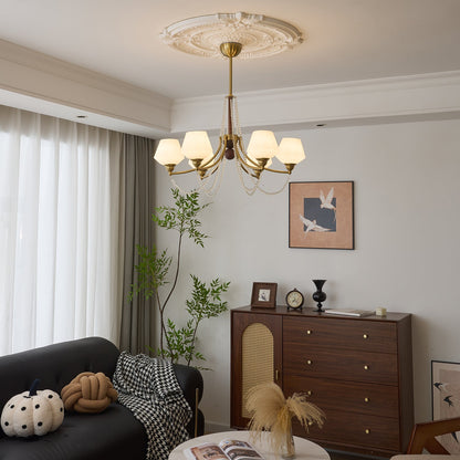Evora Chandelier - Elegant Crystal Design with Adjustable Height & Dim