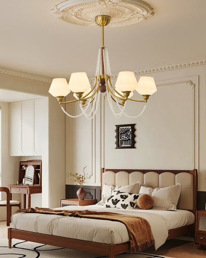 Evora Chandelier - Elegant Crystal Design with Adjustable Height & Dim