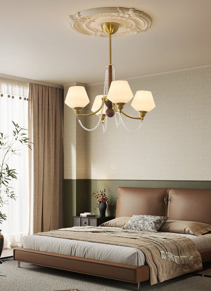 Evora Chandelier - Elegant Crystal Design with Adjustable Height & Dim