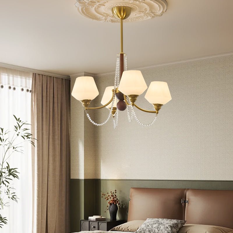 Evora Chandelier - Elegant Crystal Design with Adjustable Height & Dim