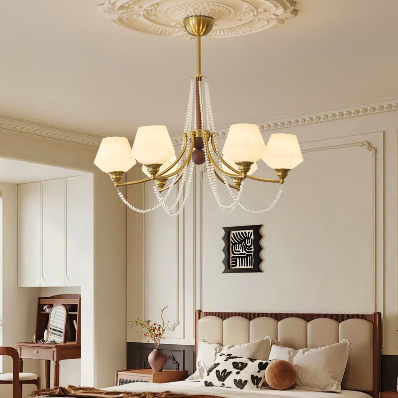 Evora Chandelier - Elegant Crystal Design with Adjustable Height & Dim