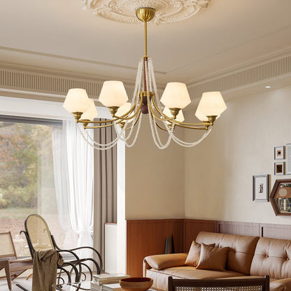 Evora Chandelier - Elegant Crystal Design with Adjustable Height & Dim