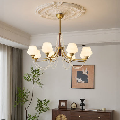 Evora Chandelier - Elegant Crystal Design with Adjustable Height & Dim